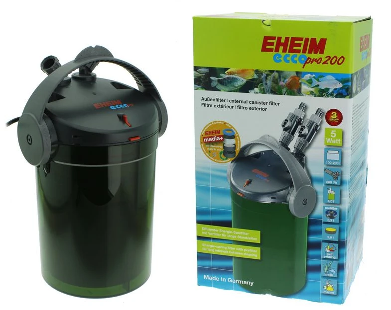 Išorinis akvariumo filtras EHEIM Ecco Pro 200 – efektyvi filtracija, lengvas valdymas