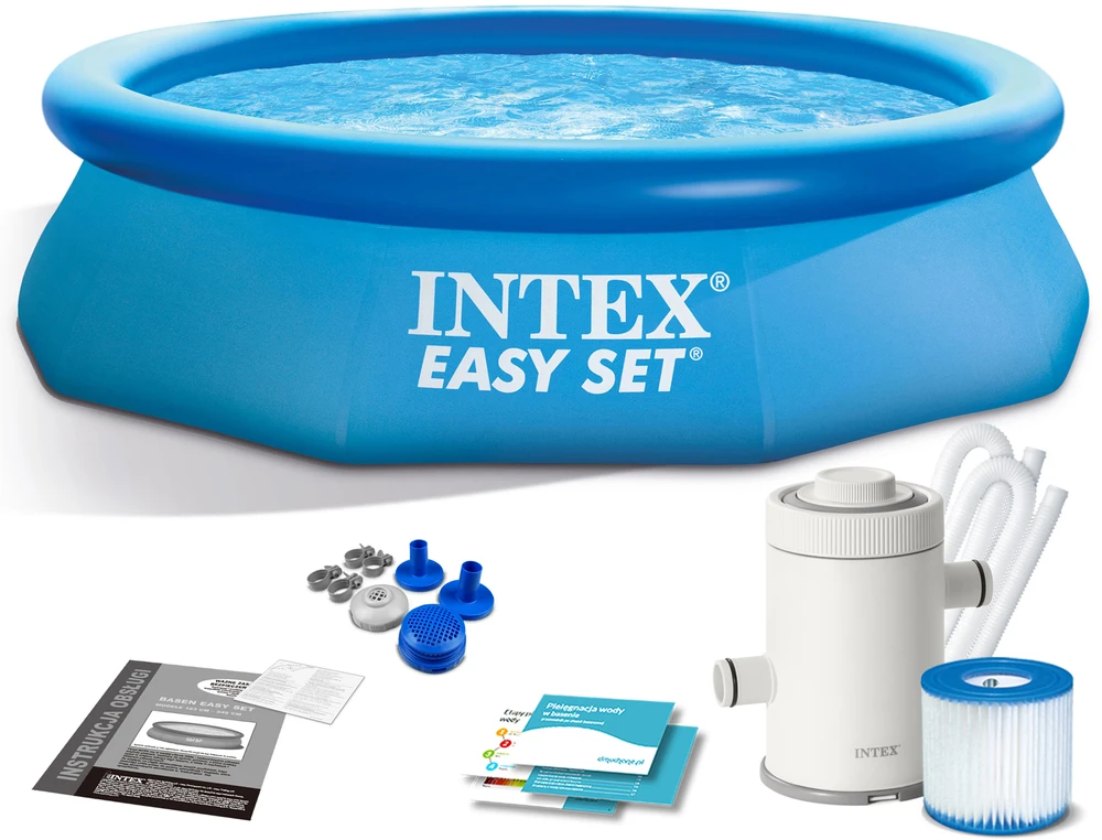 Pripučiamas baseinas INTEX Easy Set su vandens filtru 305x76cm 28122