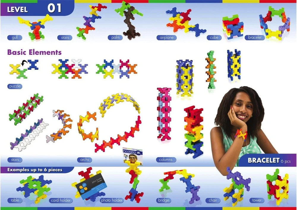 Italija Incastro rinkinys Cube XL, 100 vnt. (IN015)