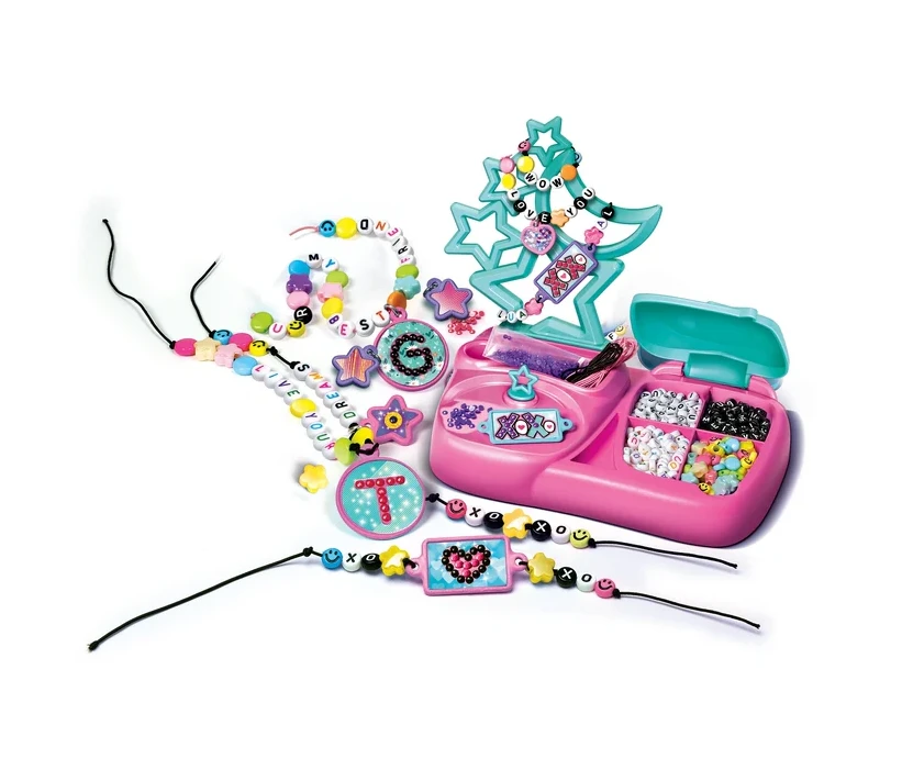 Karoliukų rinkinys papuošalams kurti Clementoni Crazy Chic Letter Jewelery Studio