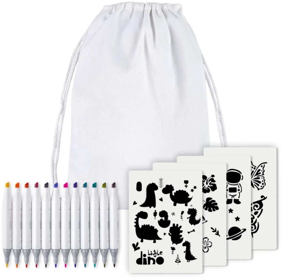 Purškiamų tekstilinių flomasterių rinkinys AIRBRUSH TEXTIL SET, Jolly