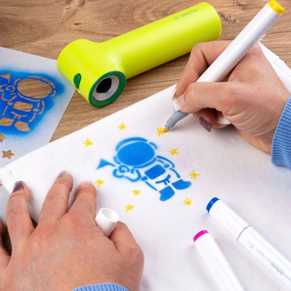 Purškiami tekstiliniai flomasteriai AIRBRUSH TEXTIL, Jolly, 12 sp.