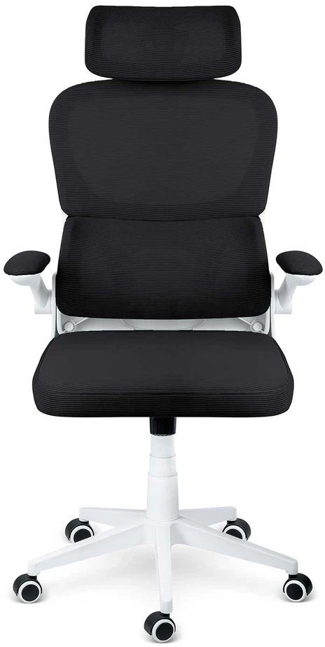 Sofotel Biuro kėdė su kvėpuojančiu tinkleliu, reguliuojamu aukščiu, ergonomine atrama, supimo funkcija, juoda biuro kėdė