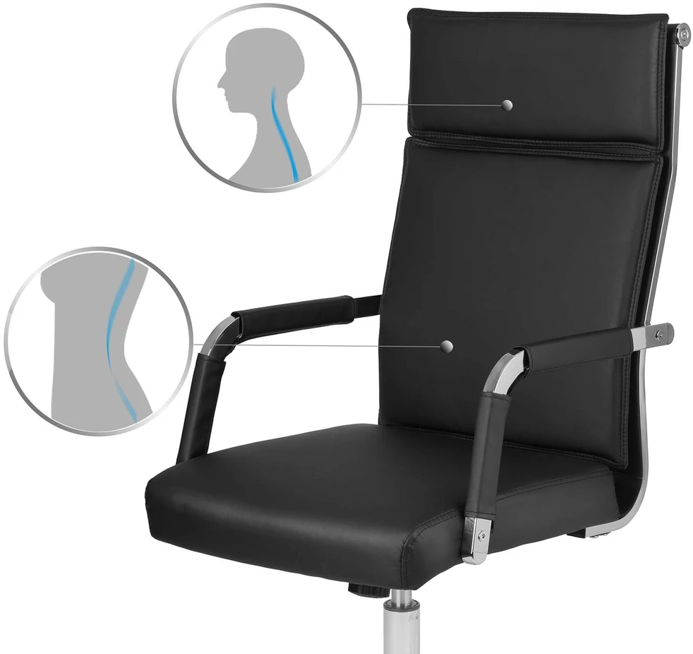 Sofotel Biuro kėdė, ergonomiško dizaino, su galvos atrama, juoda žaidimų kėdė, reguliuojamo aukščio, patogi stalo kėdė