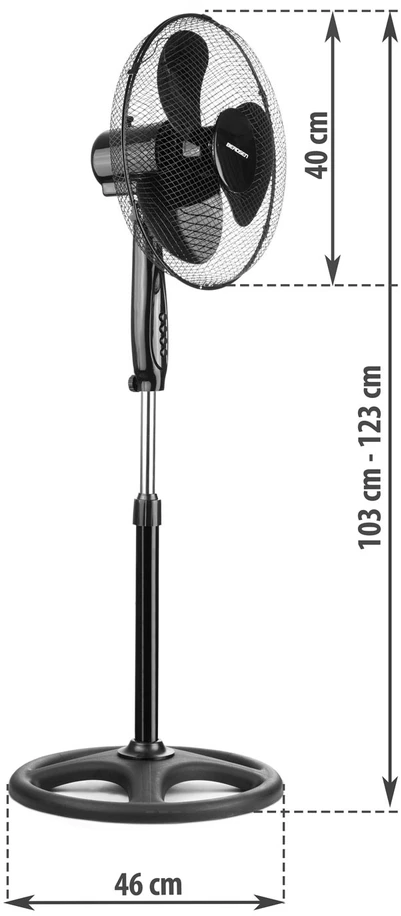 Berdsen 355010 grindų ventiliatorius, juodas