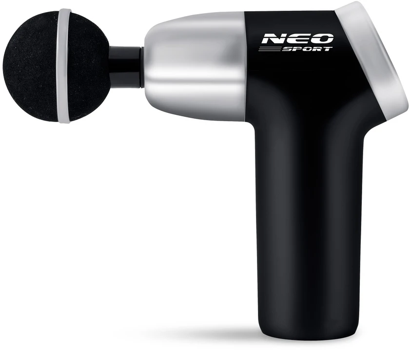 Kūno masažo pistoletas NS-500 Neo-sport, juodas, 8 antgaliai