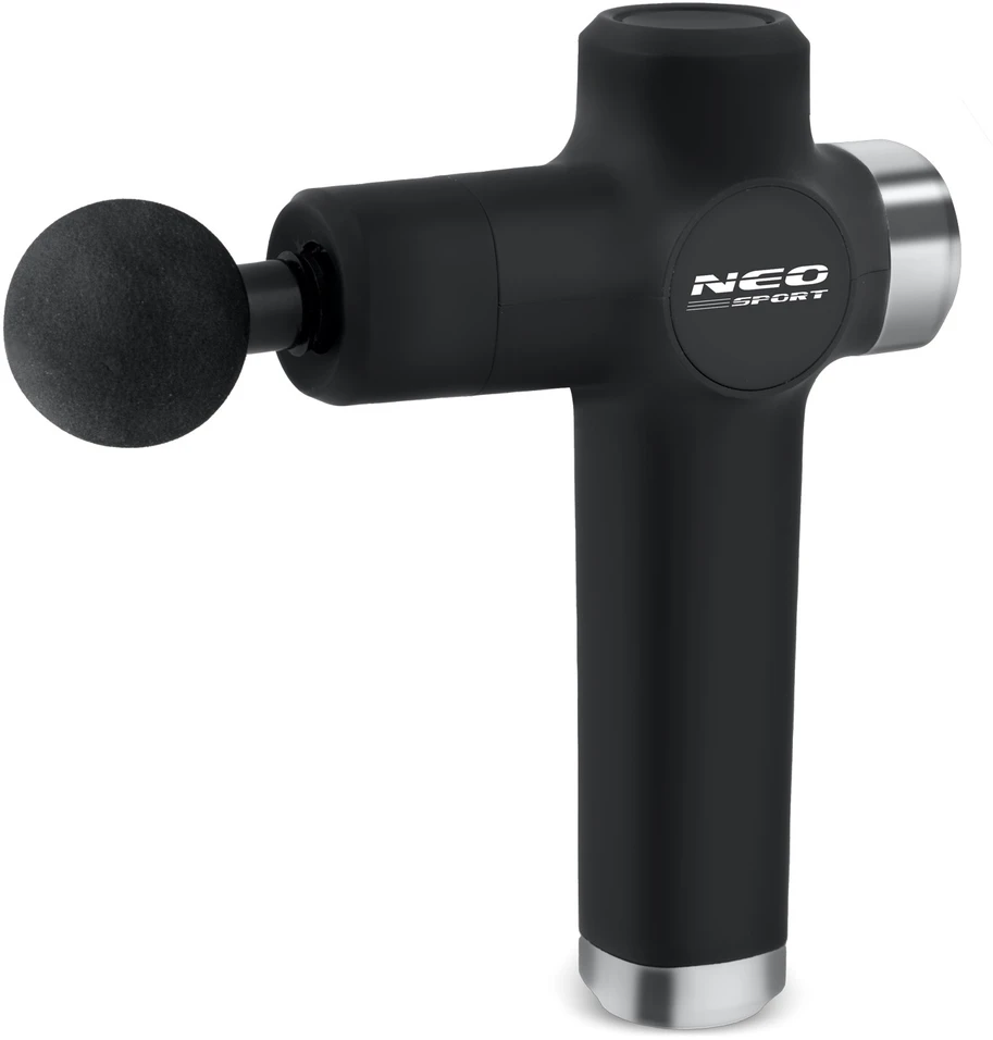 Kūno masažo pistoletas NS-501 Neo-sport juodas su 8 antgaliais