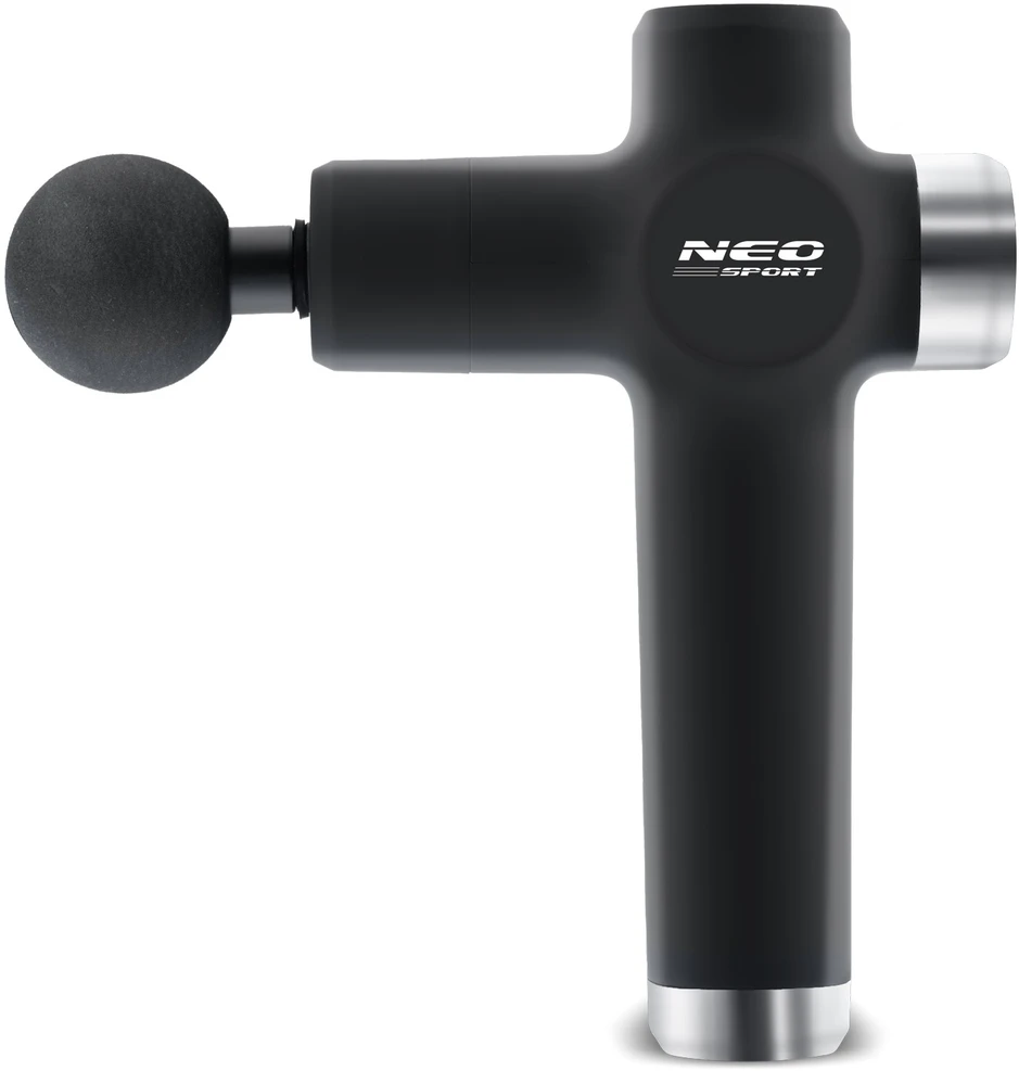 Kūno masažo pistoletas NS-501 Neo-sport juodas su 8 antgaliais
