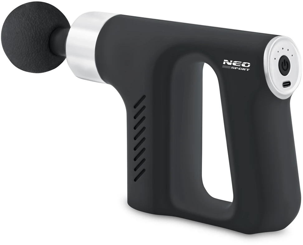 Kūno masažo pistoletas 5 antgaliai NS-502 Neo-sport juodas