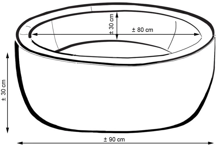 Sausas baseinas su kamuoliukais 300 vnt. pilkas 30 cm