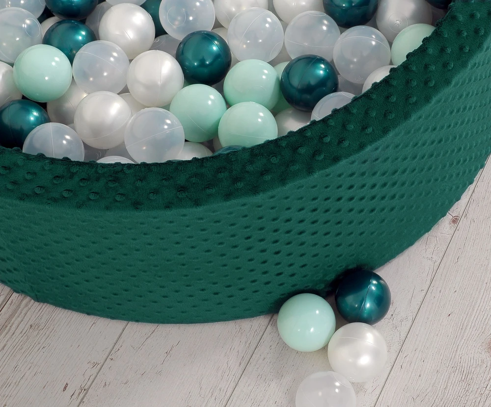 Sausas baseinas su kamuoliukais 30 cm, butelių žalios spalvos
