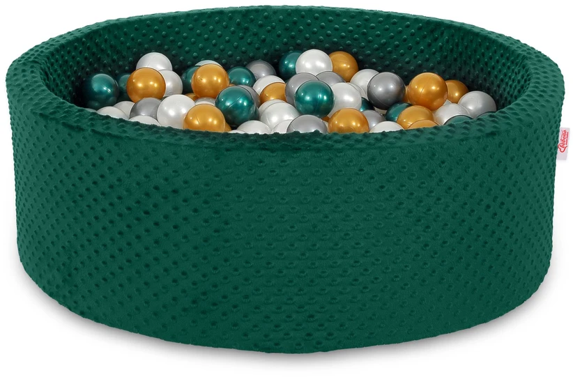 Sausas baseinas su kamuoliukais 30 cm, butelių žalios spalvos