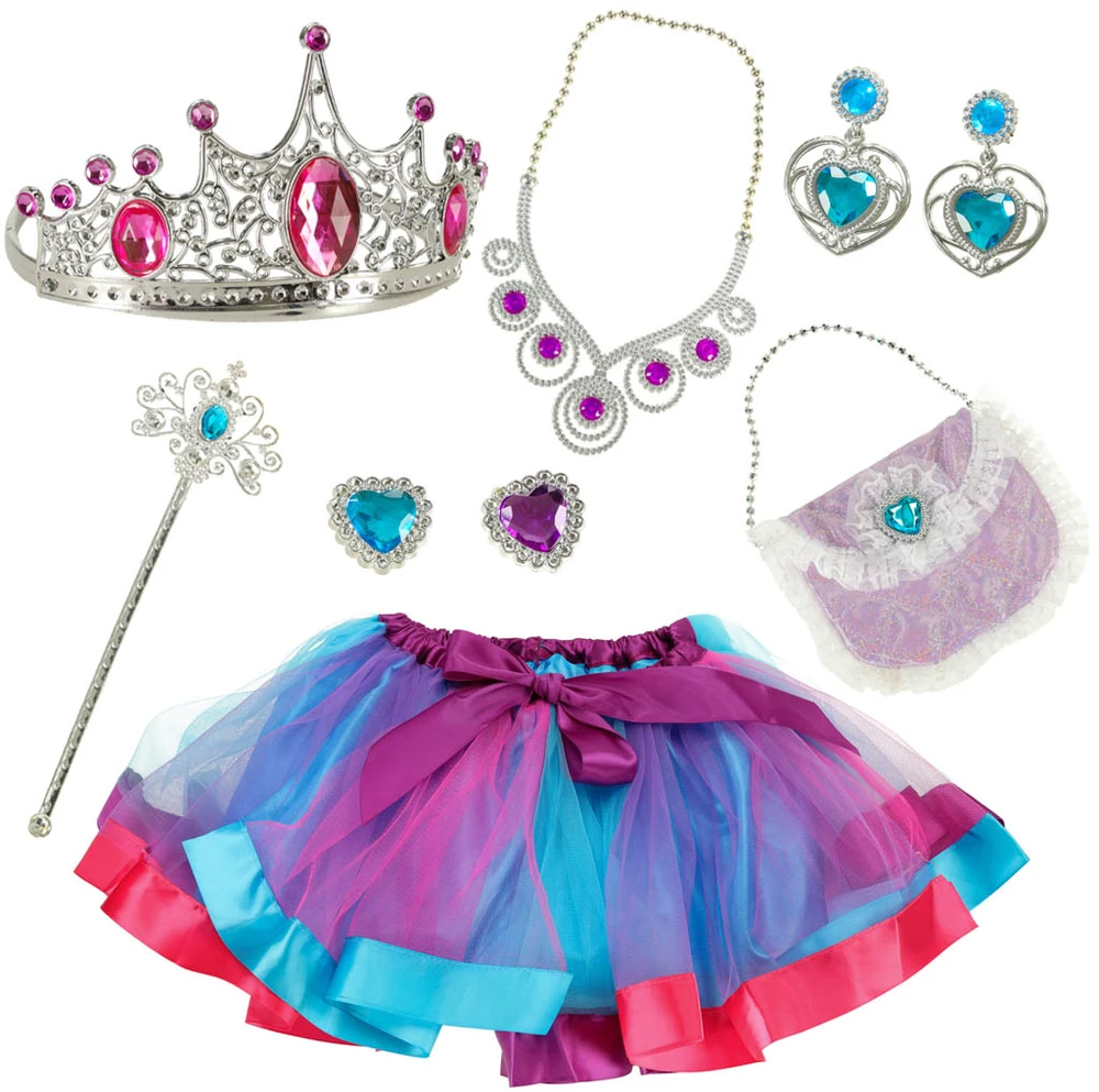 Kostiumų karalienė princesė karūna rankinė 9 vnt.