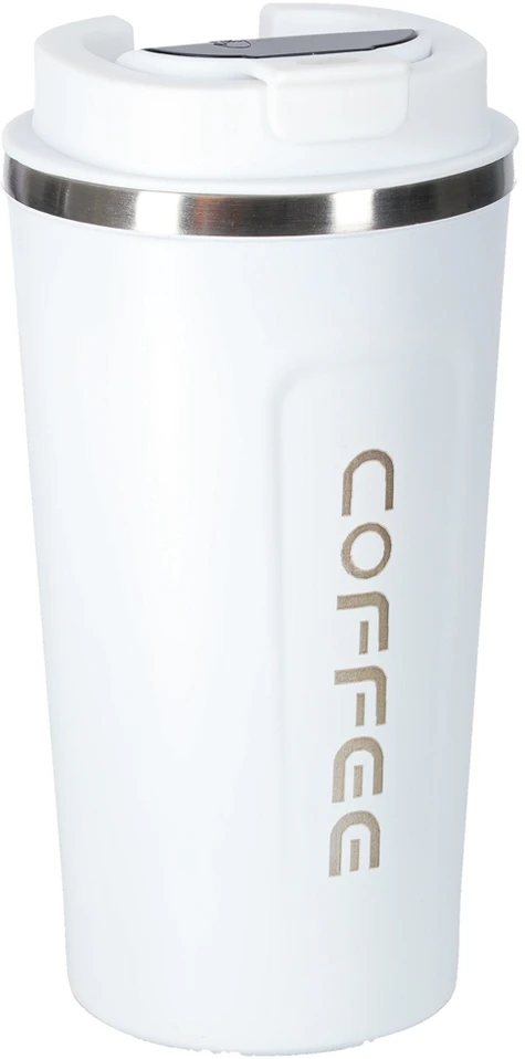 Roger LED kelioninis puodelis su kandikliu 500ml, baltas