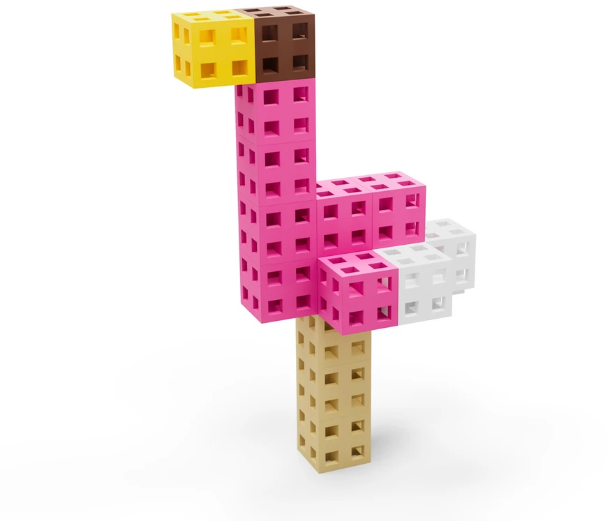 Colorful Cube Rožinė Meli Blocks 100 pieces ZA 5667