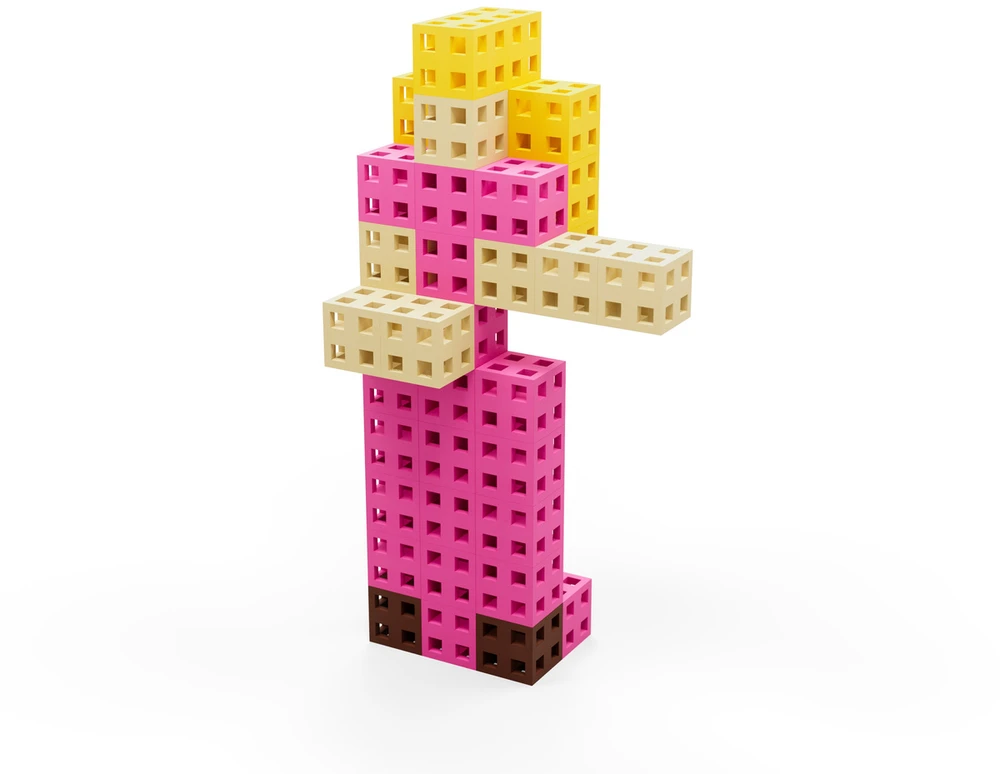 Colorful Cube Rožinė Meli Blocks 100 pieces ZA 5667