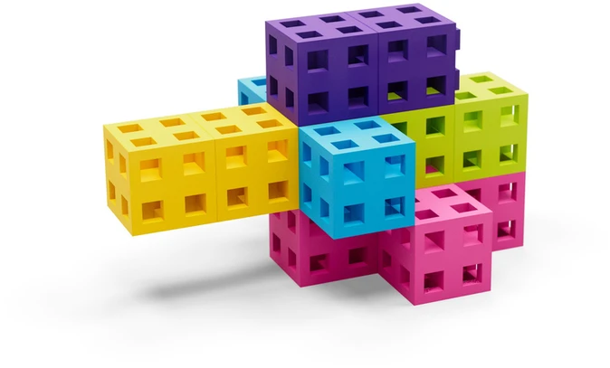 Colorful Cube Rožinė Meli Blocks 100 pieces ZA 5667