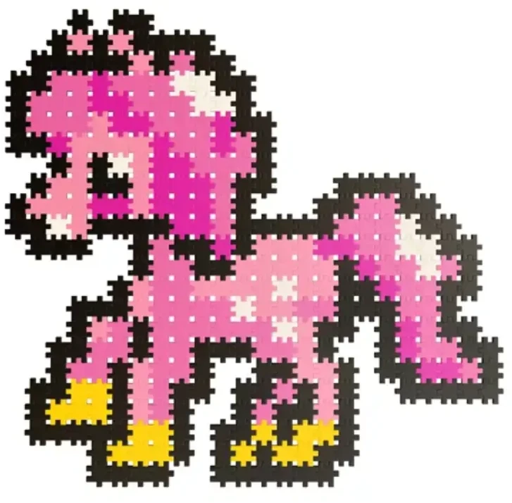 Konstruktorių rinkinys Meli Minis Pony 3in1 su 1000 dalių, vaikams nuo 3 metų, pastelinė