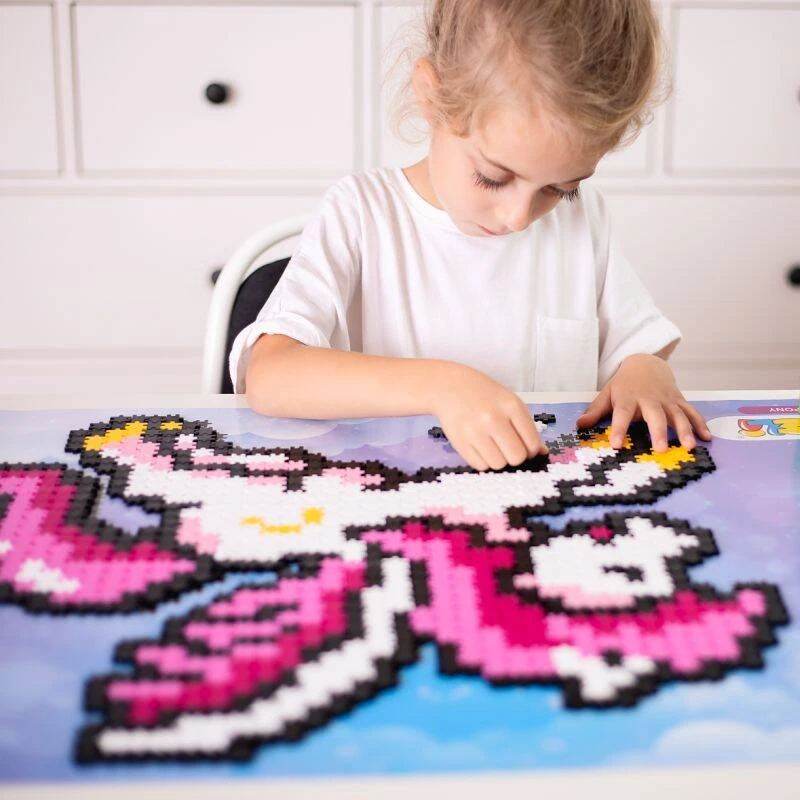 Konstruktorių rinkinys Meli Minis Pony 3in1 su 1000 dalių, vaikams nuo 3 metų, pastelinė