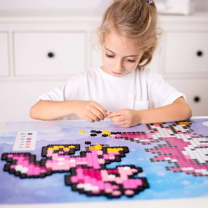 Konstruktorių rinkinys Meli Minis Pony 3in1 su 1000 dalių, vaikams nuo 3 metų, pastelinė