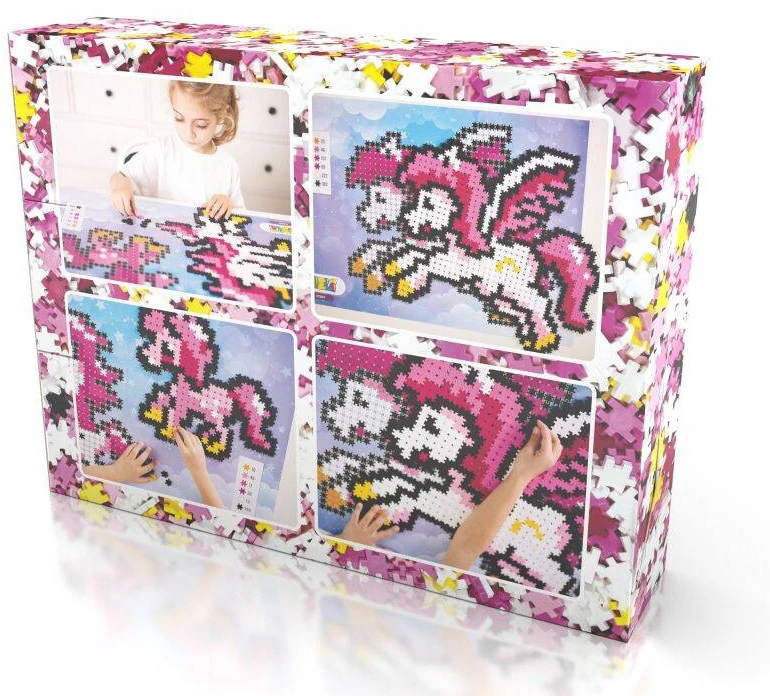Konstruktorių rinkinys Meli Minis Pony 3in1 su 1000 dalių, vaikams nuo 3 metų, pastelinė