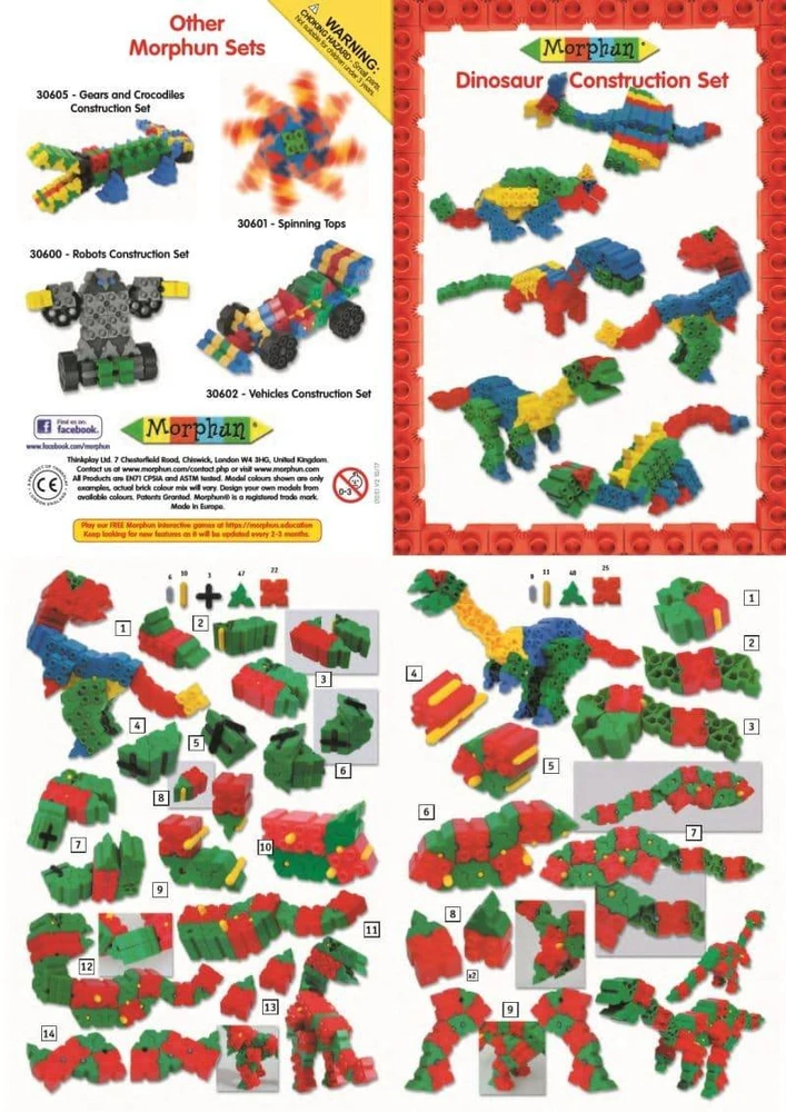 Konstruktorius Morphun Dinozaurai 100 el.