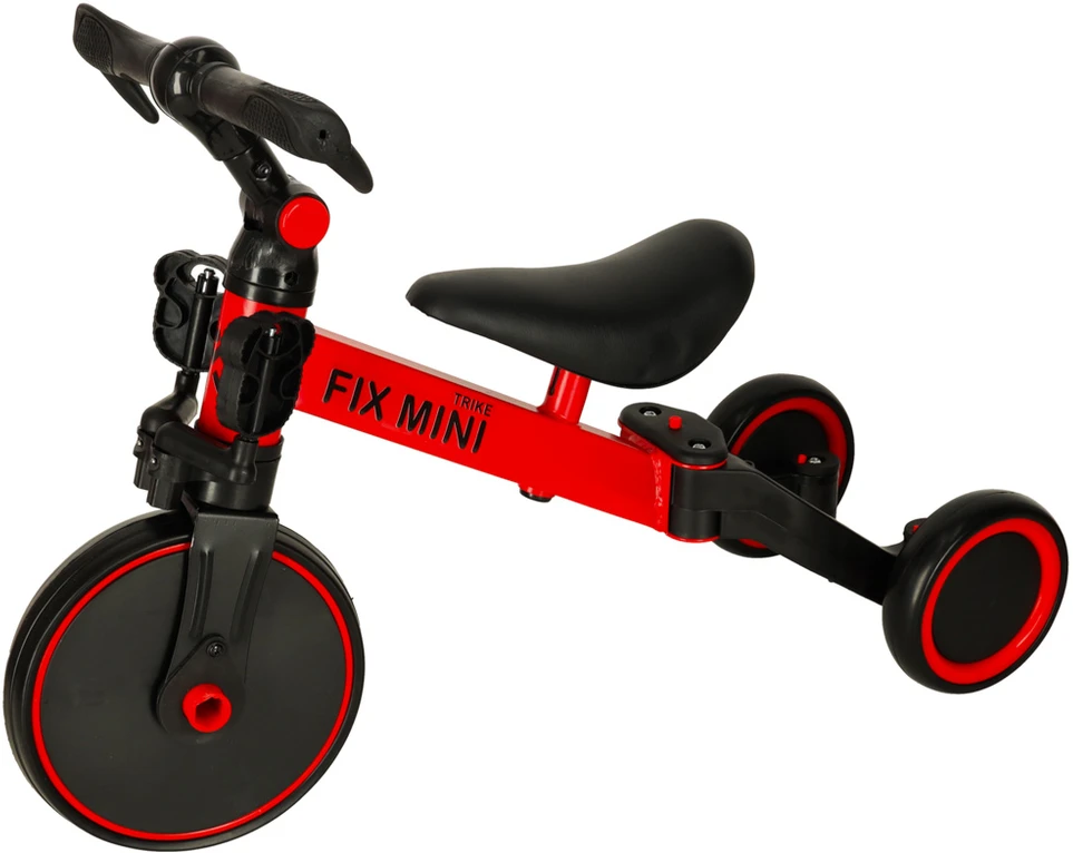 Trike Fix Mini krosinis triratukas 3in1 su pedalais, raudonas