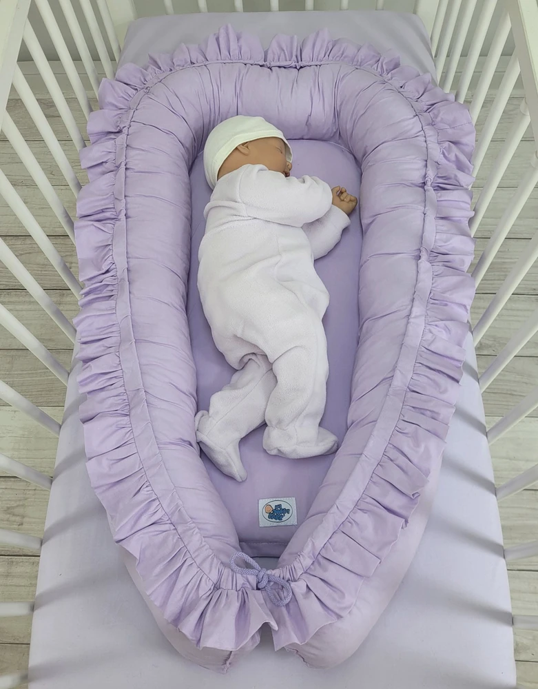 Kūdikio lizdelis su raukinukais My Sweet Baby, alyvinis