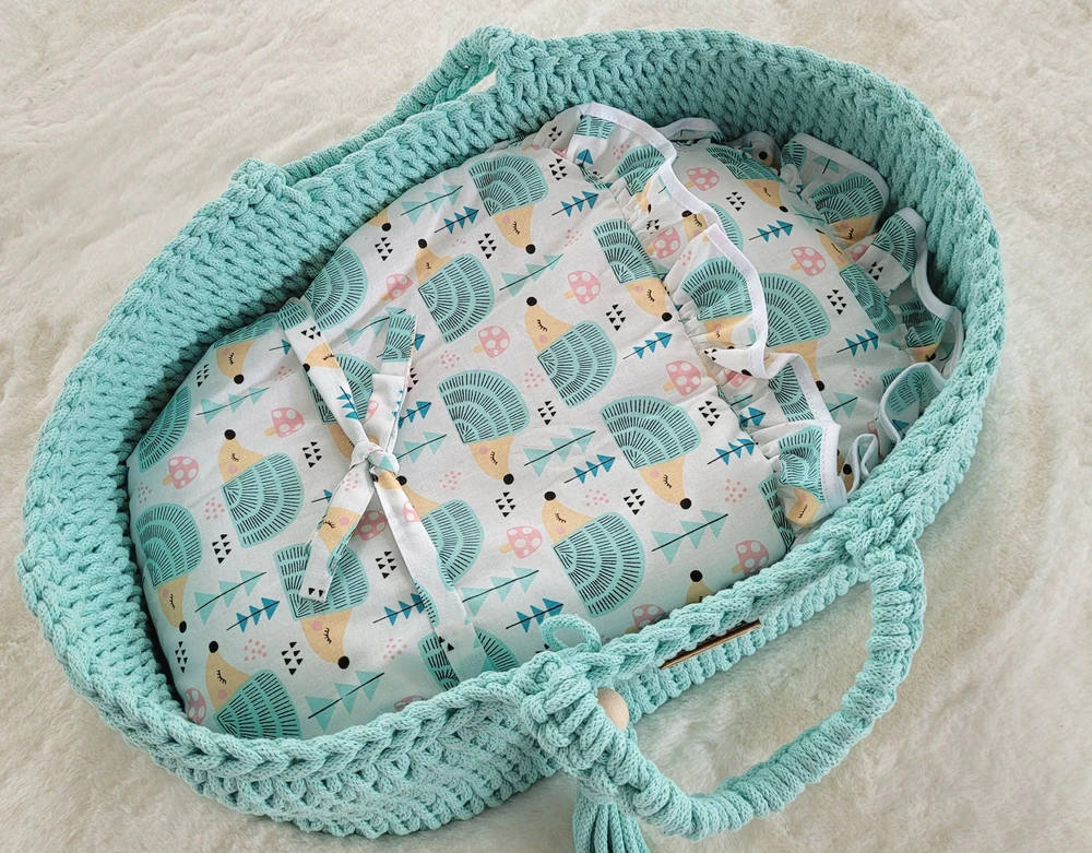 My Sweet Baby Kūdikio vystymo antklodė – ežiai, mėtų spalva