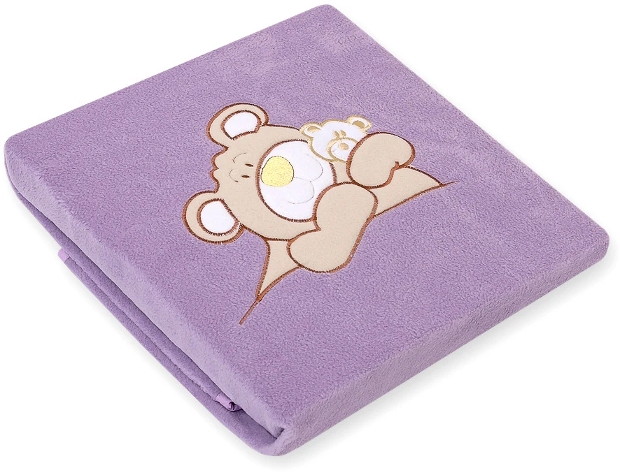 Kūdikio vilnos pledas Teddy Bear Barnaba alyvinis