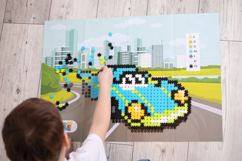 Kūrybinis Meli Minis Speed konstruktorius 500 detalių vaikams nuo 4 metų, žalia-mėlyna