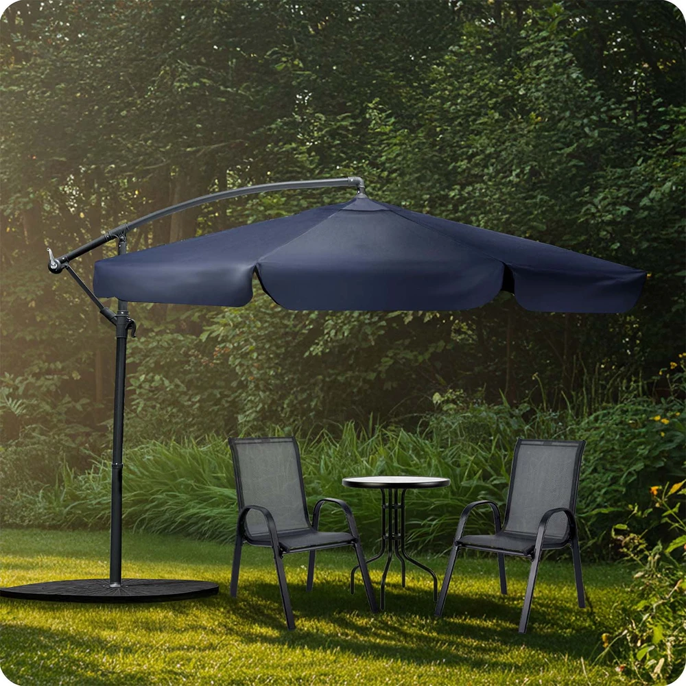 Lankstomas 6 segmentų 350 cm sodinis skėtis su dėklu Plonos PL-880