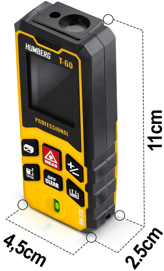 Lazerinis atstumo matuoklis Humberg HM-173, 60 m