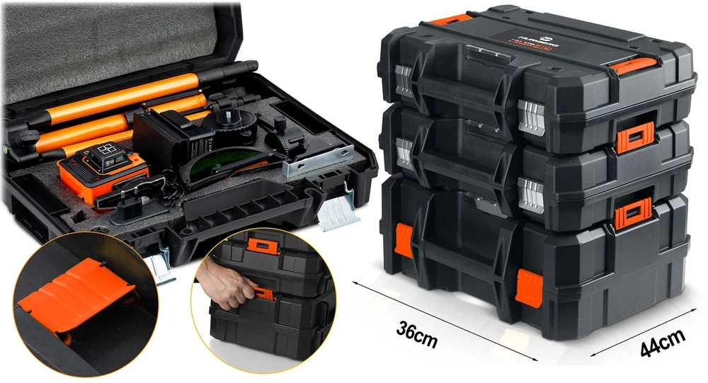 Lazerinis kryžminis nivelyras Humberg HM-175 su dėklu ir priedais