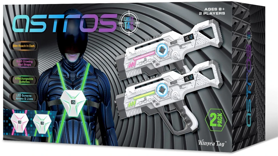 Mogear Vaikiškas lazerinių šautuvų rinkinys su šviesos liemenėmis