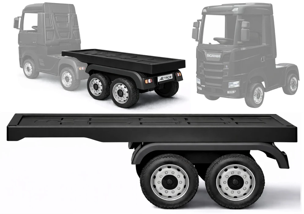Lean Cars HL358 Mercedes Actros juoda puspriekabė