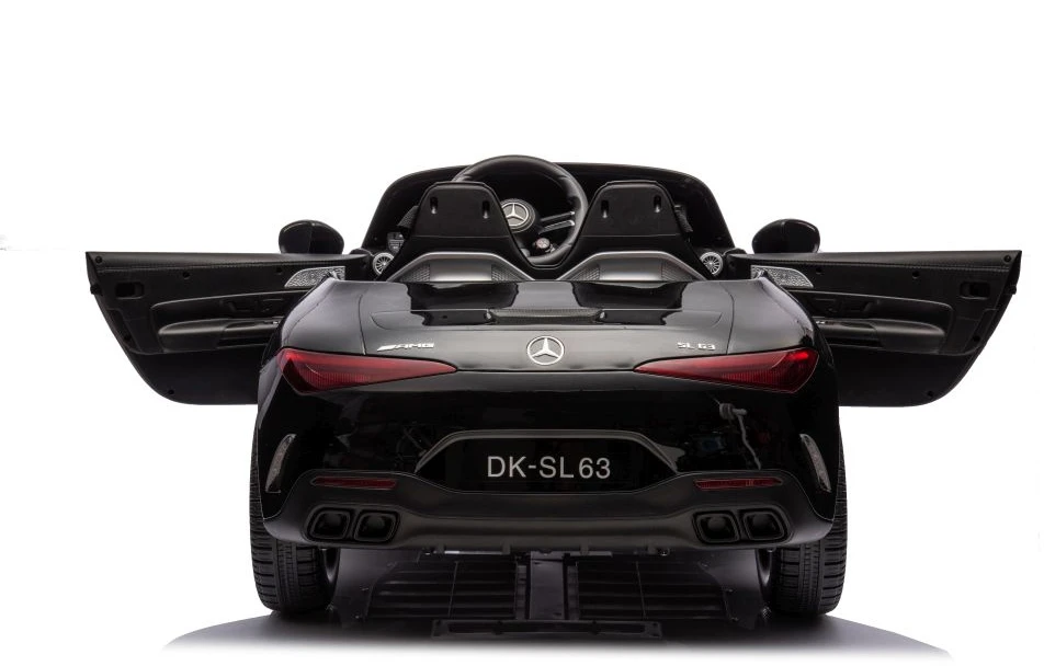 Dvivietis vaikiškas elektromobilis Lean Cars Mercedes AMG SL63, juodas
