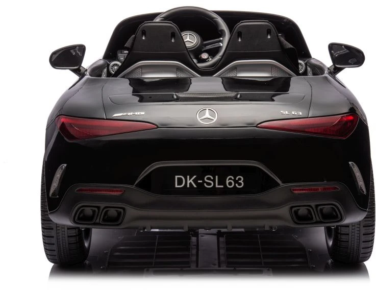 Dvivietis vaikiškas elektromobilis Lean Cars Mercedes AMG SL63, juodas