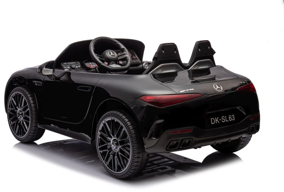 Dvivietis vaikiškas elektromobilis Lean Cars Mercedes AMG SL63, juodas