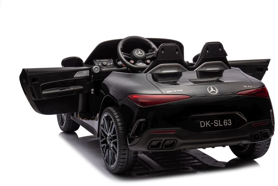 Dvivietis vaikiškas elektromobilis Lean Cars Mercedes AMG SL63, juodas