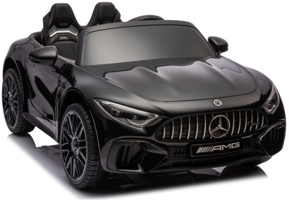 Dvivietis vaikiškas elektromobilis Lean Cars Mercedes AMG SL63, juodas