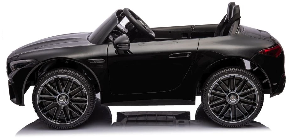 Dvivietis vaikiškas elektromobilis Lean Cars Mercedes AMG SL63, juodas