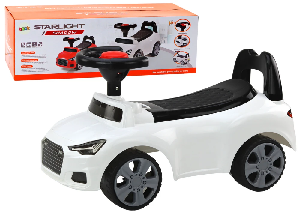 Lean Cars Lean Toys Paspiriama mašinėlė QX-3396, baltos spalvos