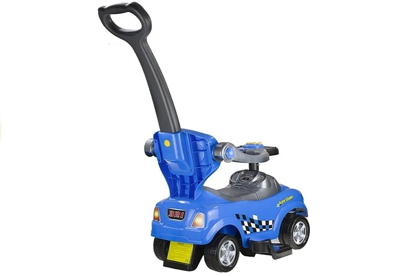 Lean Cars Paspiriama mašinėlė-stumdukas vaikams, transformuojama, mėlyna
