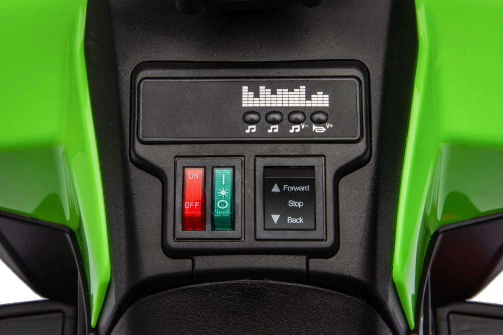 Vaikiškas elektrinis keturratis LEAN CARS GTS1155, žalias, 6V
