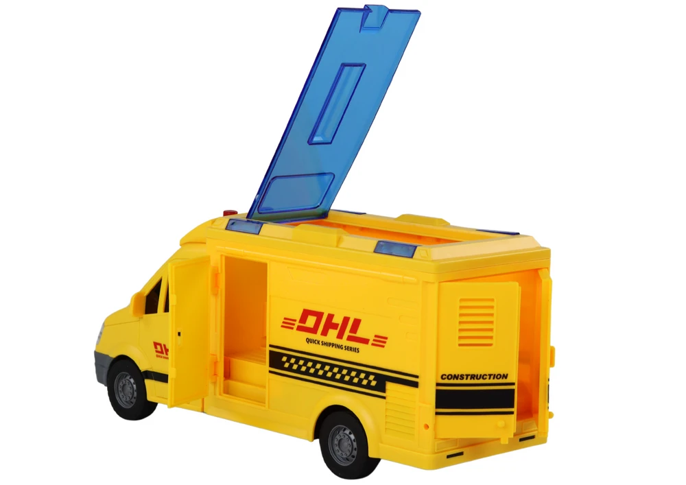 Lean Toys Geltonas pristatymo automobilis 1:16 su šviesomis ir garsais