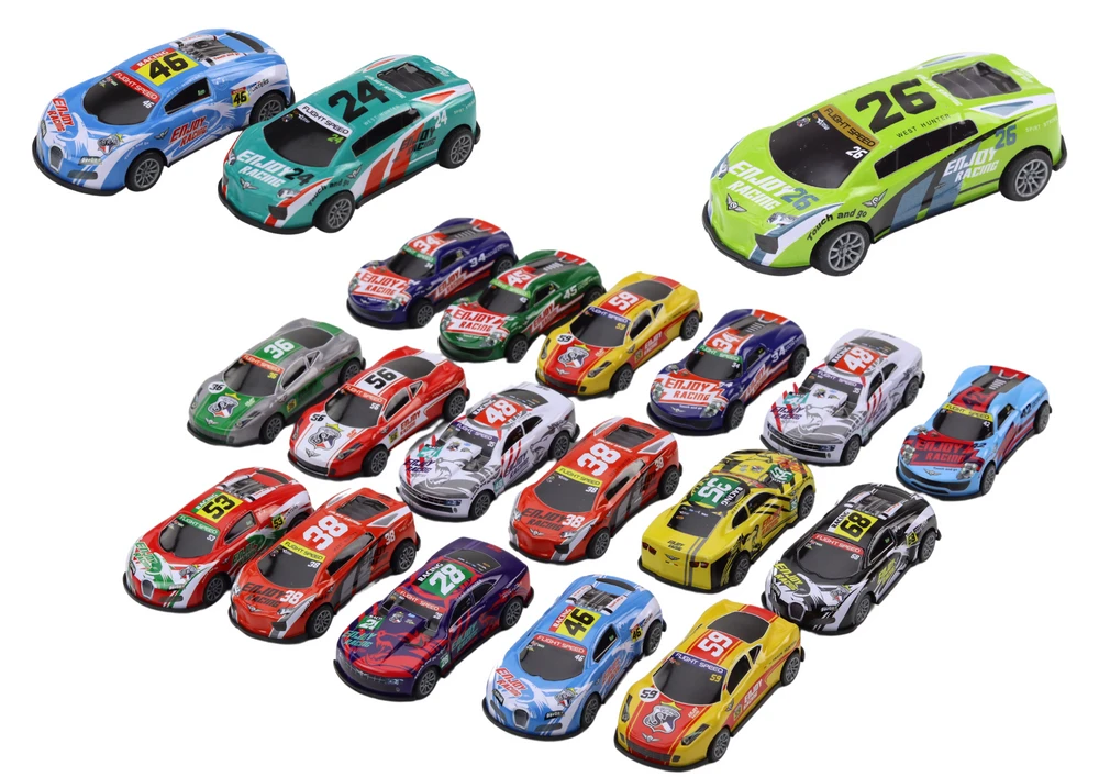 Sportinių mašinėlių rinkinys Lean Toys, įvairių spalvų, 20 vnt.