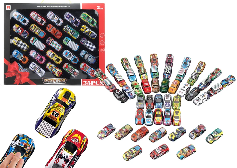 Lean Toys 25 Spalvingų Automobilių Rinkinys