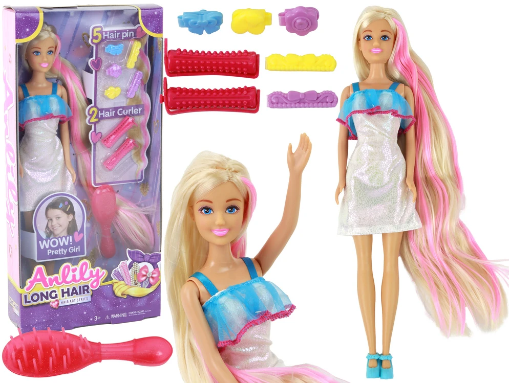 Lean Toys Anlily lėlė su priedais, 30 cm