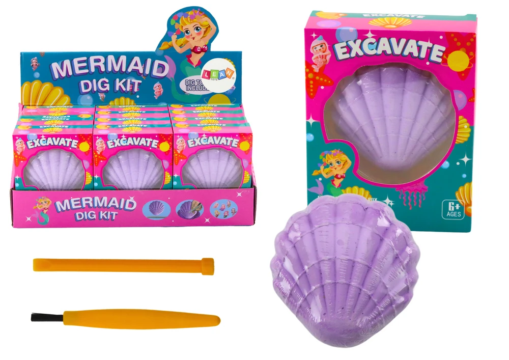 Lean Toys Archeologinis rinkinys: Undinėlė kriauklėje su įrankiais